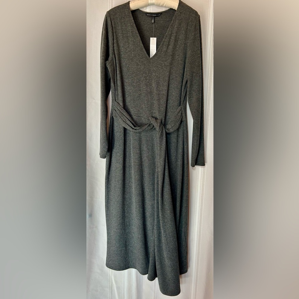 White House Black Market Women’s Size L Jersey Faux Wrap Dress